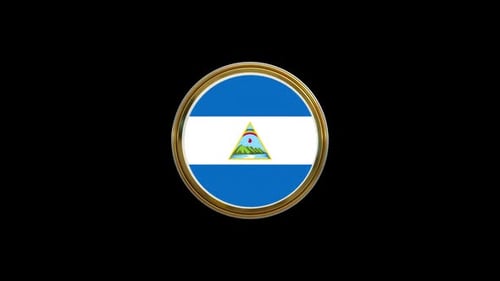 Animation en boucle avec l'icône du cercle du drapeau du Nicaragua