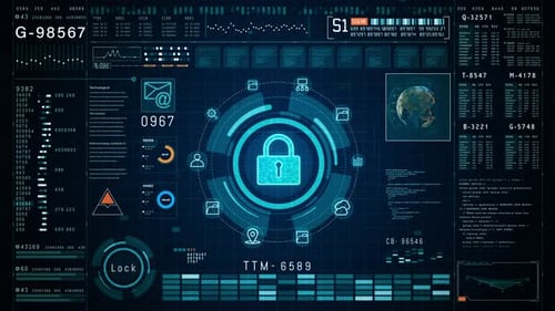 Padlock Icon Digital Security 01731