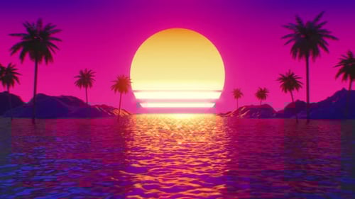 Retrowave Sunset 4K