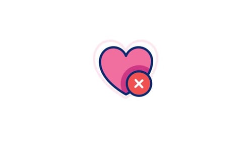 Animated Dislike Heart Icon for Social Media Applications
