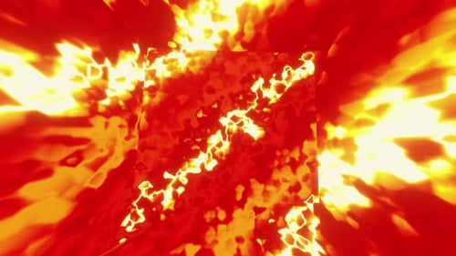 Red psychedelic abstract pattern with looped rotation 3d render. Vj loop background for music