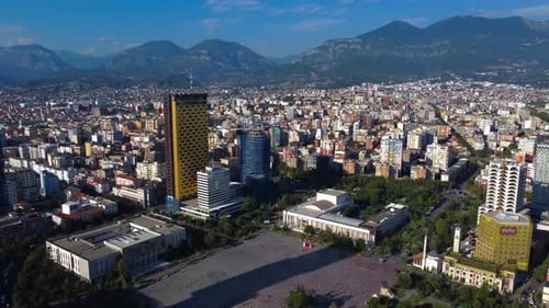 Tirana Cityscape from above