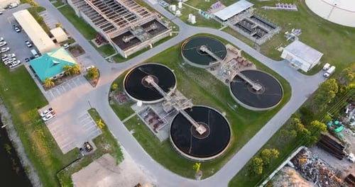 Large Water Treatment Facility in Florida USA Industrial Infrastructure for Municipal Water