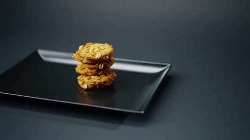 Stack of Cookies on a Plate