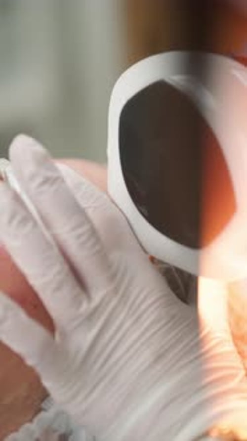 Cosmetic Procedure With Beauty Tool Close Up