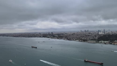 Istanbul Bosporus drone