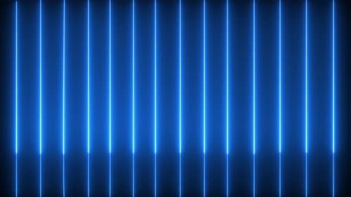 Animated Glowing Blue Neon Vertical Lines Background