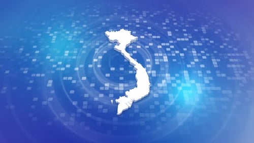 Animated 3D Map of Vietnam for Business News or Corporate Presentations