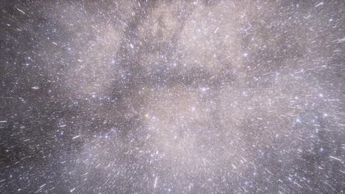 Warp Speed Travel Through Starfield Background Animation