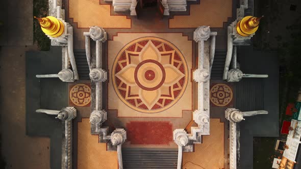 Ornately Designed Temple Floor with Symmetrical Patterns, Religious ...