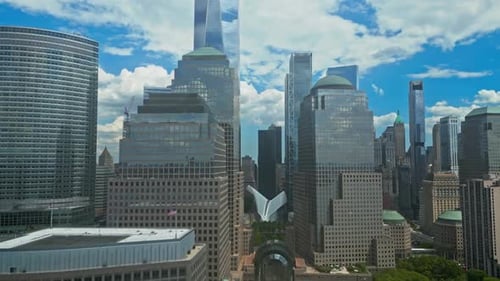 NYC Aerial View New York City Skyline Park and Cityscape of Manhattan in USA New York City NYC