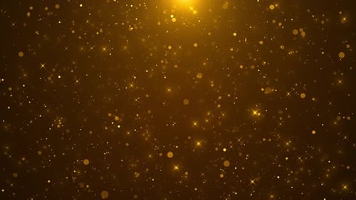 Golden Shimmering Sparkle Particles Background for Festive Events