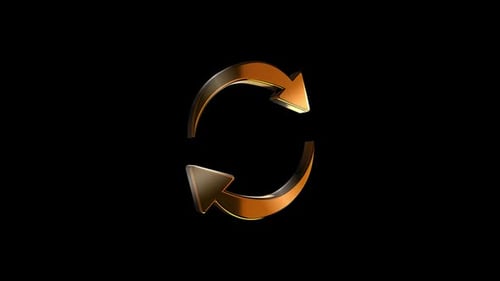 3d Refresh Curve Arrows Icon Isolated On Transparent Background