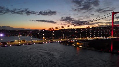 Istanbul Bosphorus Bridge Sunset