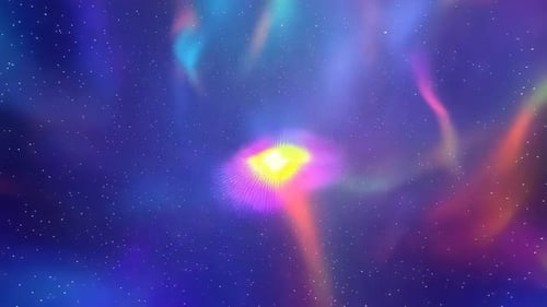 Vibrant Abstract Nebula Space Animation with Colorful Light