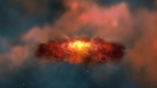 Fiery Energy Burst with Cosmic Background Reveal