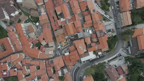 Aerial view of Ospedaletto d'Alpinolo, Avellino, Italy.