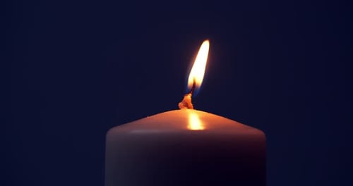 Candle Flame with Alpha Channel. The candle burns with a soft yellow flame. Candlelight, isolated. C