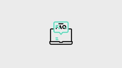 Icono animado de preguntas frecuentes