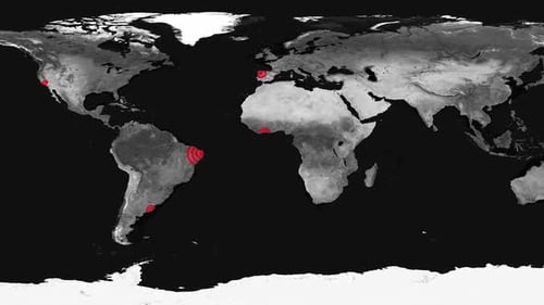 Global Seismic Activity Map with Earthquake Epicenters