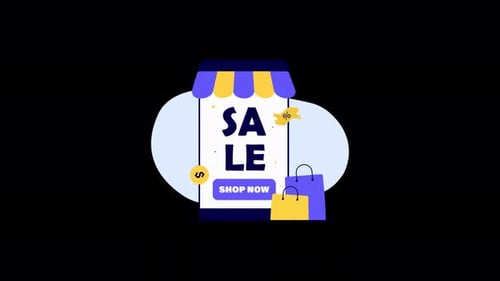 Animated Mobile Shop Sale Promotion Graphic