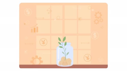 Animated Isolated Capital Growth