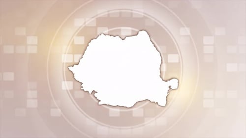Romania Map Outline Reveal for Geographic Presentations
