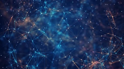 Futuristic Glowing Digital Network Loop