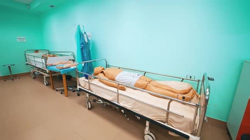 Medical Dummies in Hospital Training Room