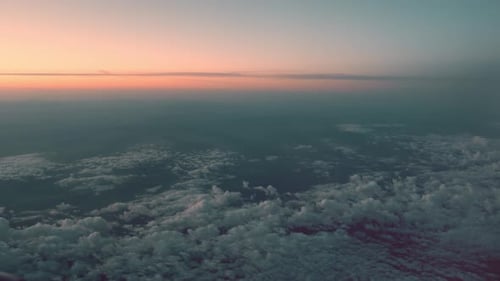 Aerial View of Clouds at Sunrise