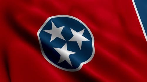 Realistic Waving Tennessee State Flag Animation