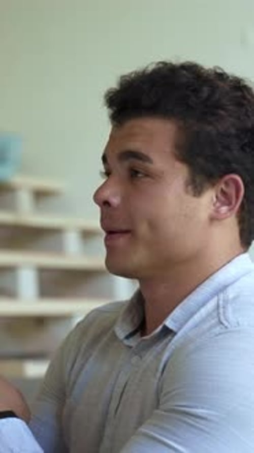 Young Adult Thinking Indoors Profile View