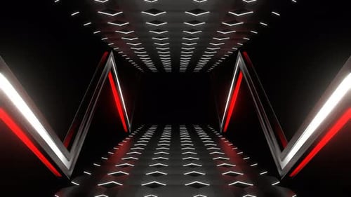 White And Red Futuristic Abstract Moving Background Vj Loop In 4K