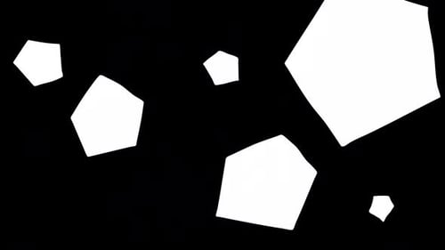 Rotating Geometric Pentagon Shapes Transition or Reveal