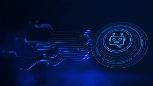 Centro de tecnologia avançada de chip AI Interface digital Espaço virtual de ponta artificial