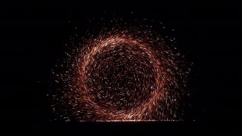 Fiery Particle Vortex Energy Transition