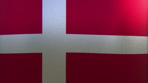 Realistic Waving Danish Flag Animation