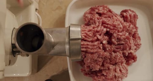 Top View Chopped Meat Ground Minced Meat