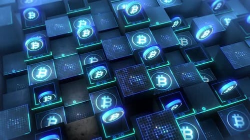 Bitcoin Crypto 3D Digital Algorithm