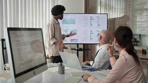 Business Presentation in Modern Office Workplace