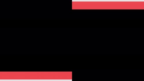 Geneva Collection: Numerous colorful lines passing vertically in opposite directions in split screen