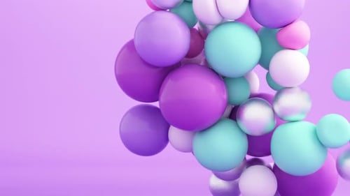 Abstract 3D Spheres Morphing Fluid Background Animation