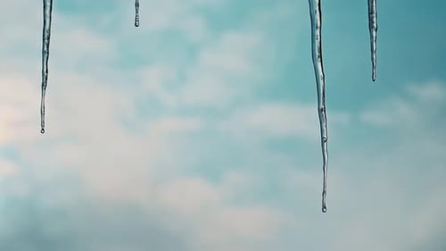 icicles hanging from a roof