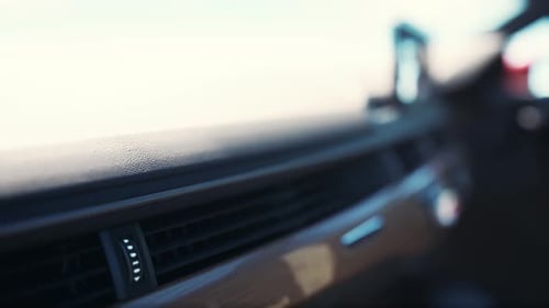 Modern Car Dashboard Interior Detail Animation