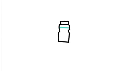 Water Bottle Animated Icon