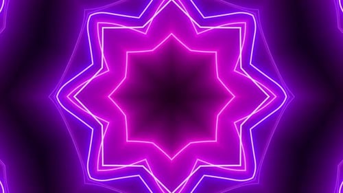 Glowing Pink Neon Lights Background