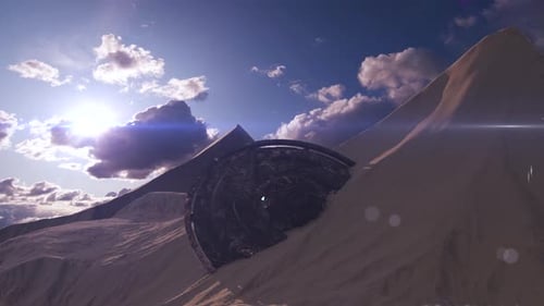 Alien Wreck in Desert