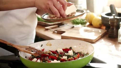 Chef Making Frittata