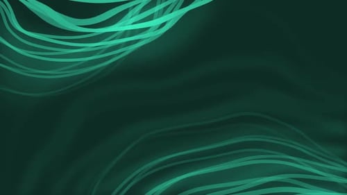 Abstract Flowing Green Lines Background Animation