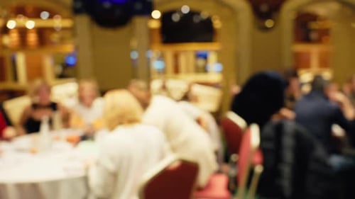 Blurred Casino Interior at Night